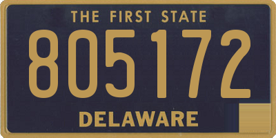 DE license plate 805172