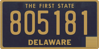 DE license plate 805181