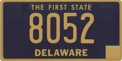 DE license plate 8052