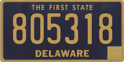 DE license plate 805318