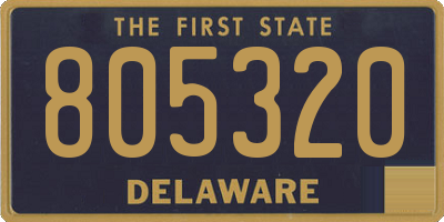 DE license plate 805320