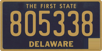 DE license plate 805338