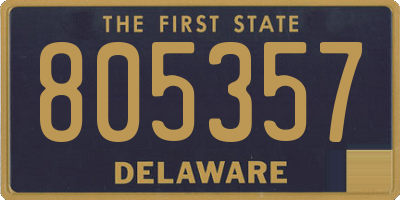 DE license plate 805357