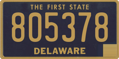 DE license plate 805378