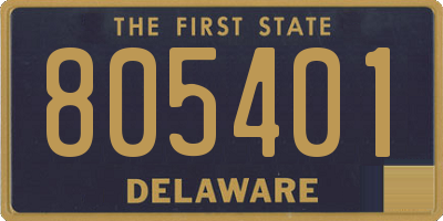 DE license plate 805401