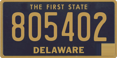 DE license plate 805402