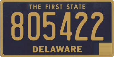 DE license plate 805422