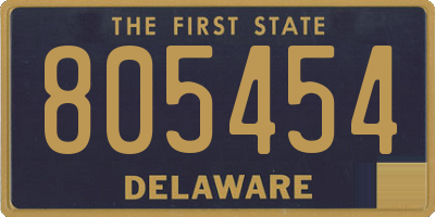 DE license plate 805454