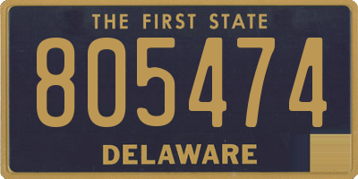 DE license plate 805474