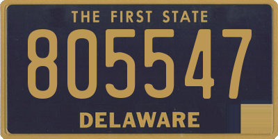 DE license plate 805547