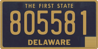 DE license plate 805581