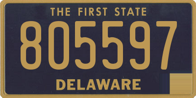 DE license plate 805597