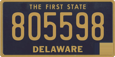 DE license plate 805598