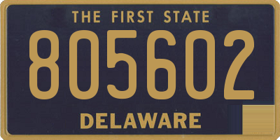 DE license plate 805602