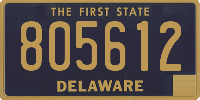 DE license plate 805612