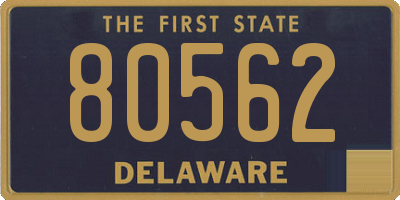 DE license plate 80562