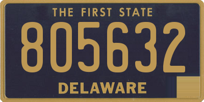 DE license plate 805632