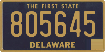DE license plate 805645