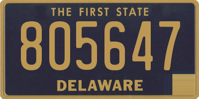 DE license plate 805647