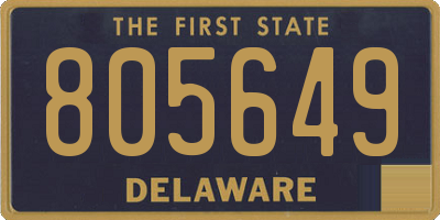 DE license plate 805649