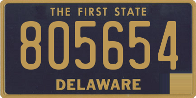 DE license plate 805654