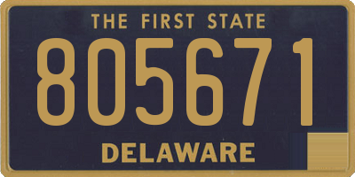 DE license plate 805671