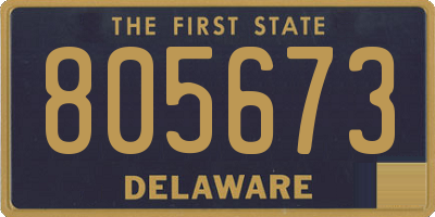 DE license plate 805673