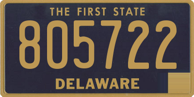 DE license plate 805722