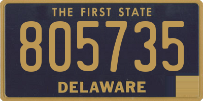 DE license plate 805735
