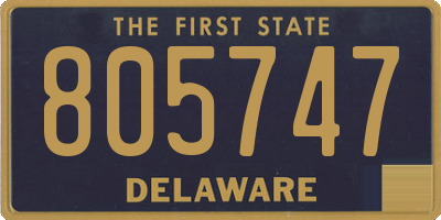 DE license plate 805747