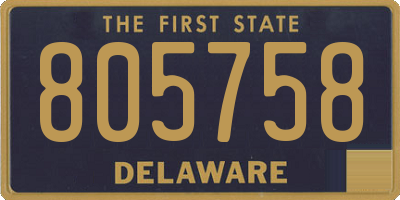 DE license plate 805758