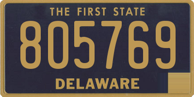 DE license plate 805769