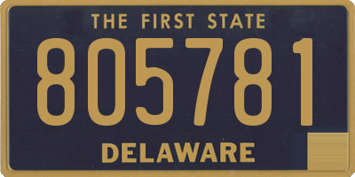 DE license plate 805781