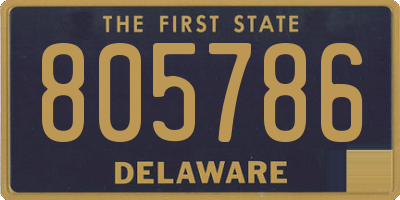 DE license plate 805786