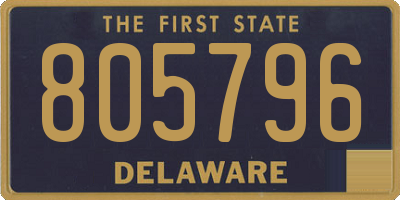 DE license plate 805796