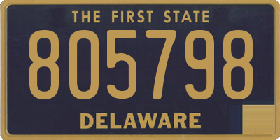 DE license plate 805798