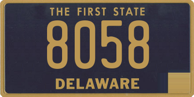 DE license plate 8058