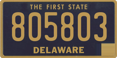 DE license plate 805803
