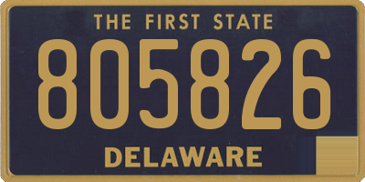 DE license plate 805826