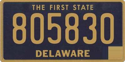 DE license plate 805830