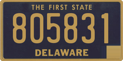 DE license plate 805831