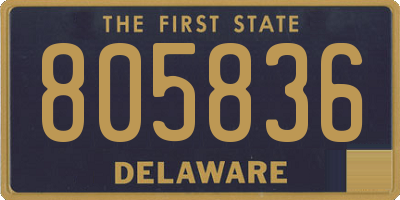 DE license plate 805836