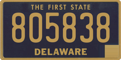 DE license plate 805838