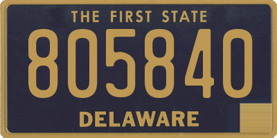 DE license plate 805840