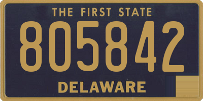 DE license plate 805842