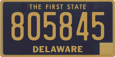 DE license plate 805845