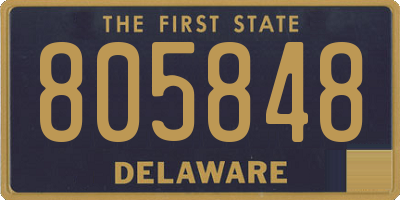 DE license plate 805848