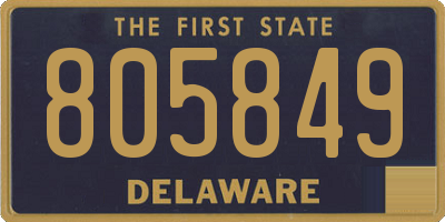 DE license plate 805849