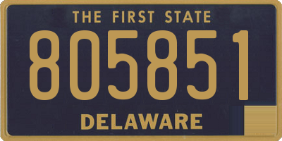 DE license plate 805851