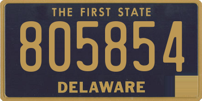 DE license plate 805854